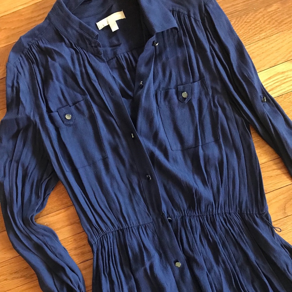 Banana Republic Long Sleeve Button Down Dress 14